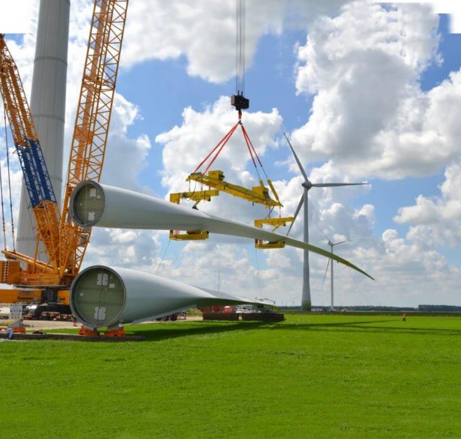 Palonnier HI-TECH pour installation et transport de pâles éoliennes